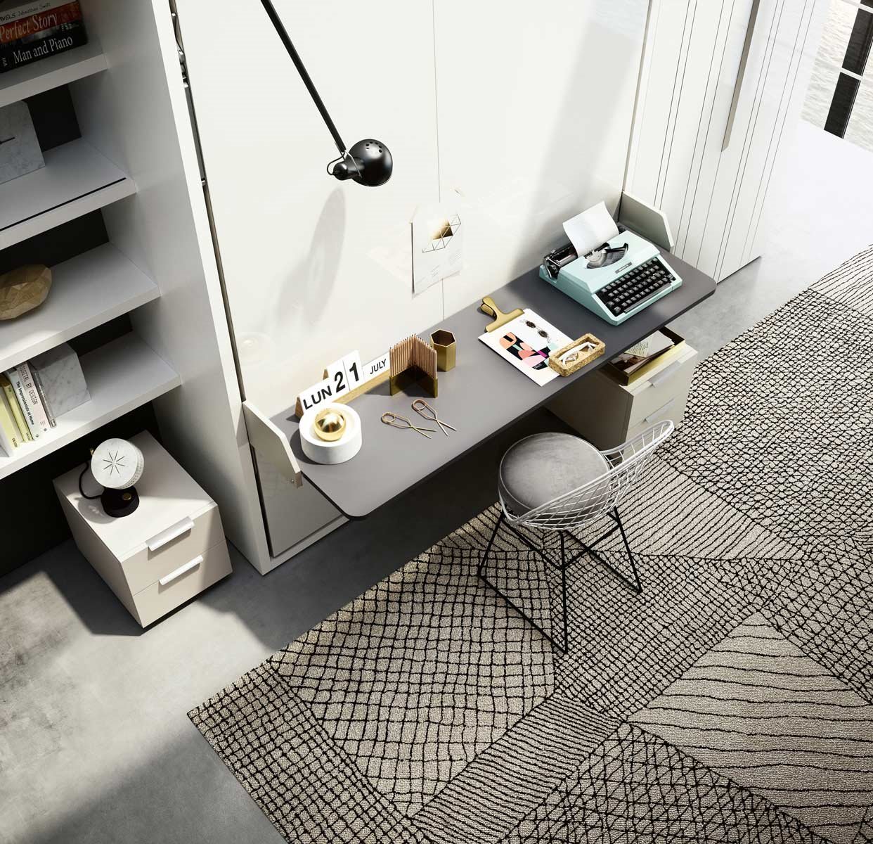 Opklapbed Penolope Bureau BedHabits 4